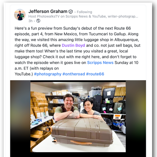 Behind the Scenes: Lieber's Luggage on PhotowalksTV with Jefferson Graham!