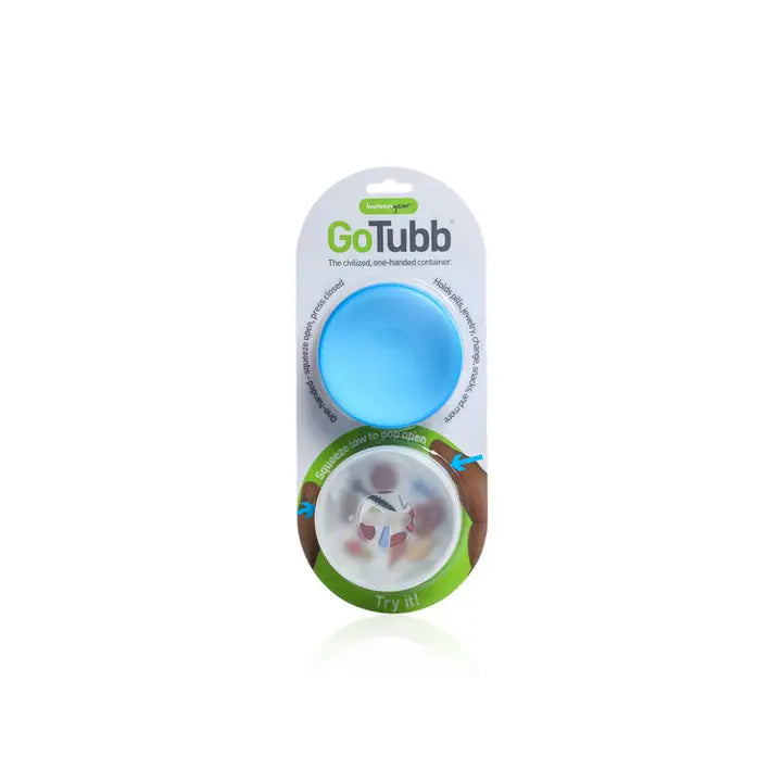 Humangear Gotubb - 2-Pack Reusable Storage / Travel Container Jugs Clear Blue
