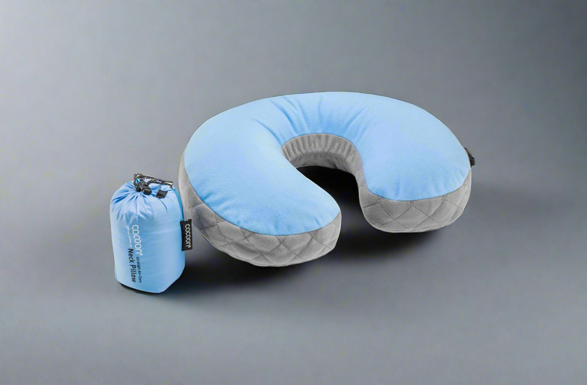 Cocoon Ergo Aircore Pillow Ultralight U Shaped Light Blue