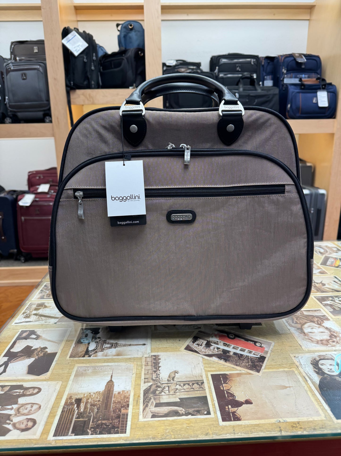 Baggallini 2-Wheeled Softsided Carry-On Underseat Tote Portobello