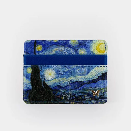 Monarque- Van Gogh- the Starry Night- Slim RFID Wallet