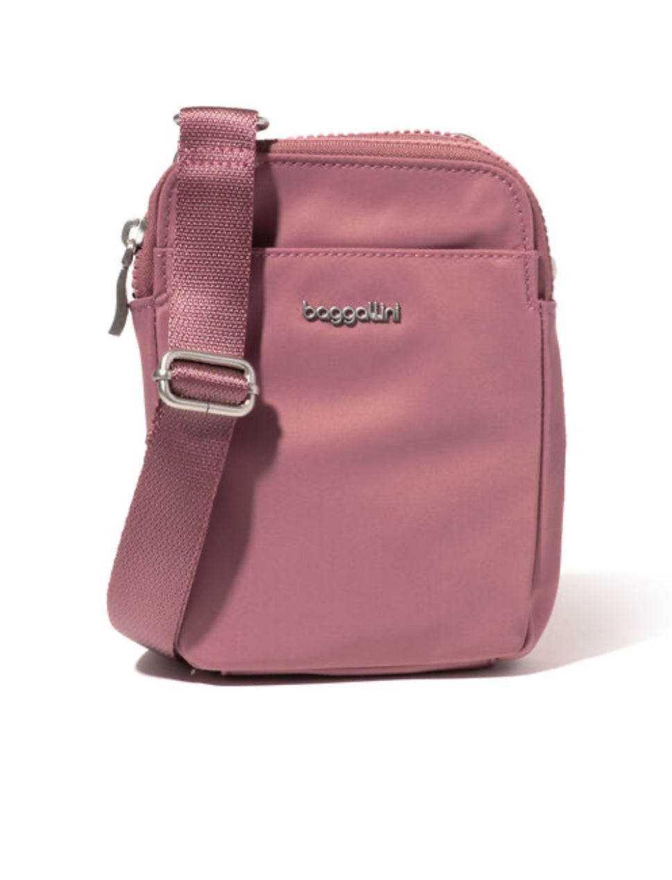 Baggallini Modern Take Two RFID Crossbody Mauve Twill