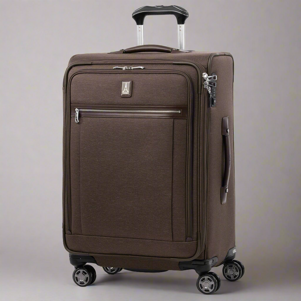 Travelpro Platinum® Elite 25” Medium Checked Softsided Expandable Spinner- 4091865 Espresso