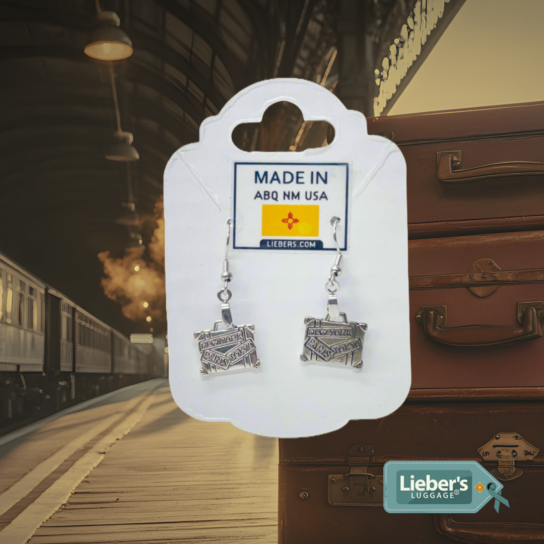 Lieber's Luggage® Lab- Earrings Handcrafted in ABQ NM Suitcases