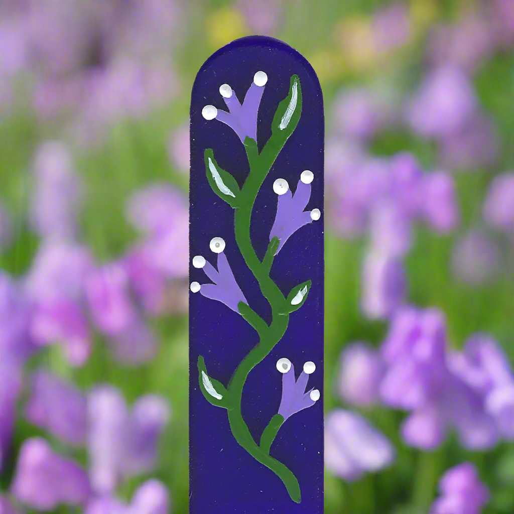 Czech Crystal Nail File - Size Small- Hand Painted Collection Canterbury Bells