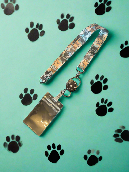 Cruise Ship Keycard Retractable Lanyard- Dogs