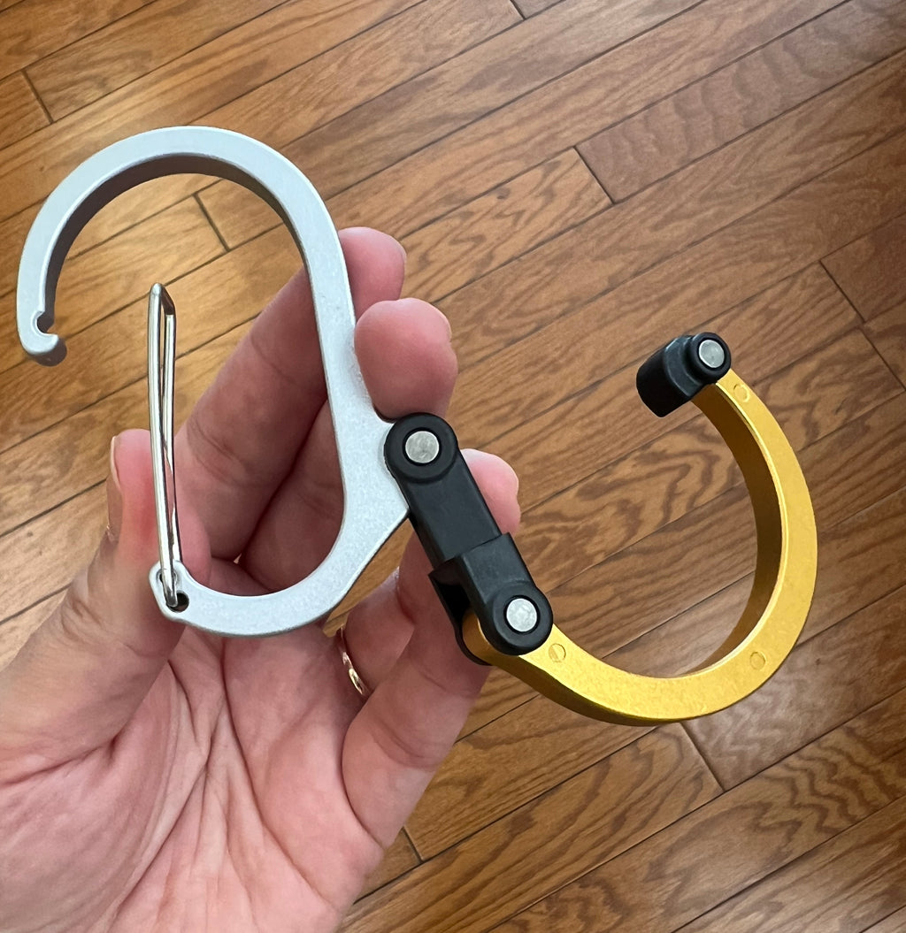 Aluminum Carabiner Clip with Rotating Hook