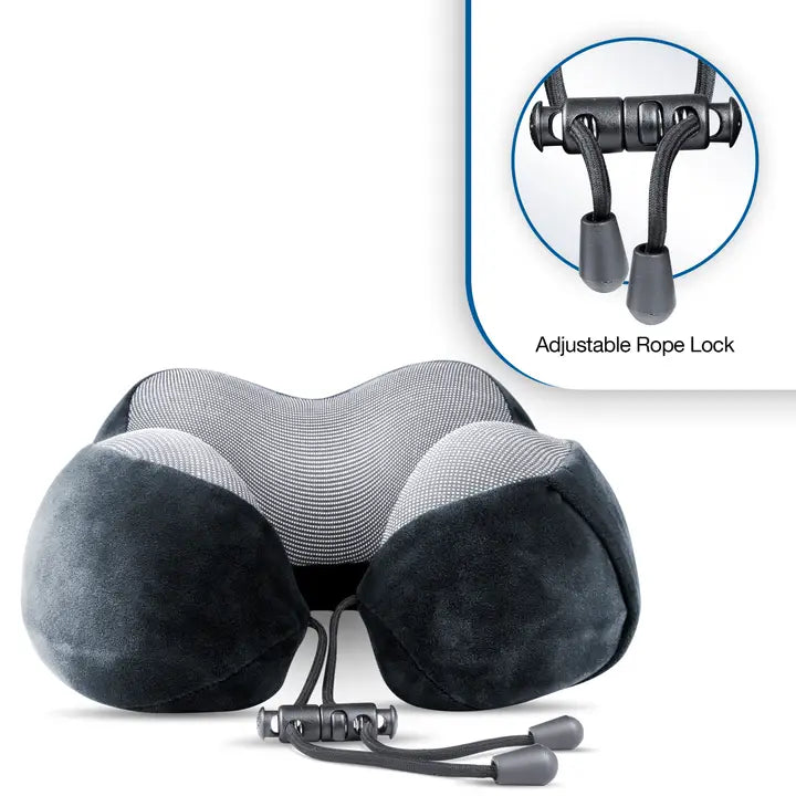 Cloudz Tech Memory Foam Travel Pillow with Earplugs
