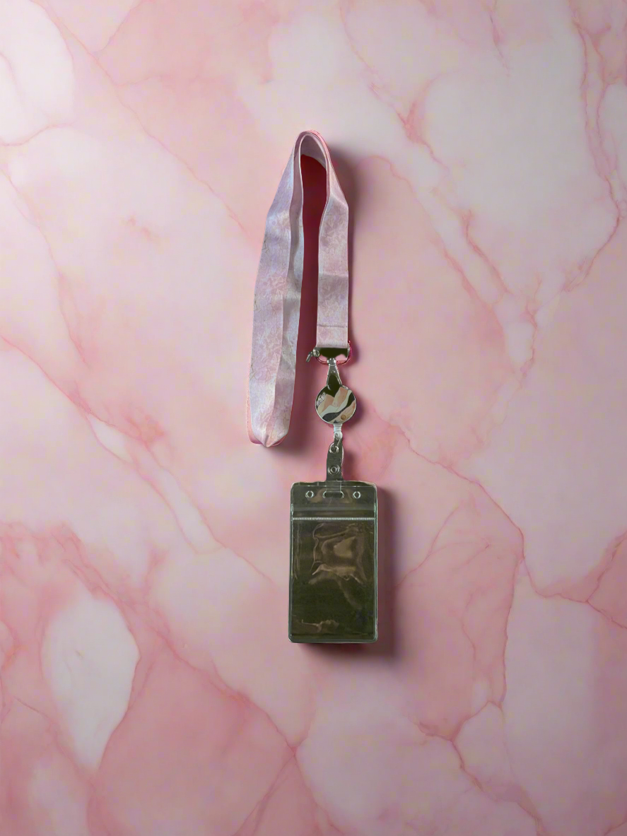 Cruise Ship Keycard Retractable Lanyard- Hills- $12 Pink Hills