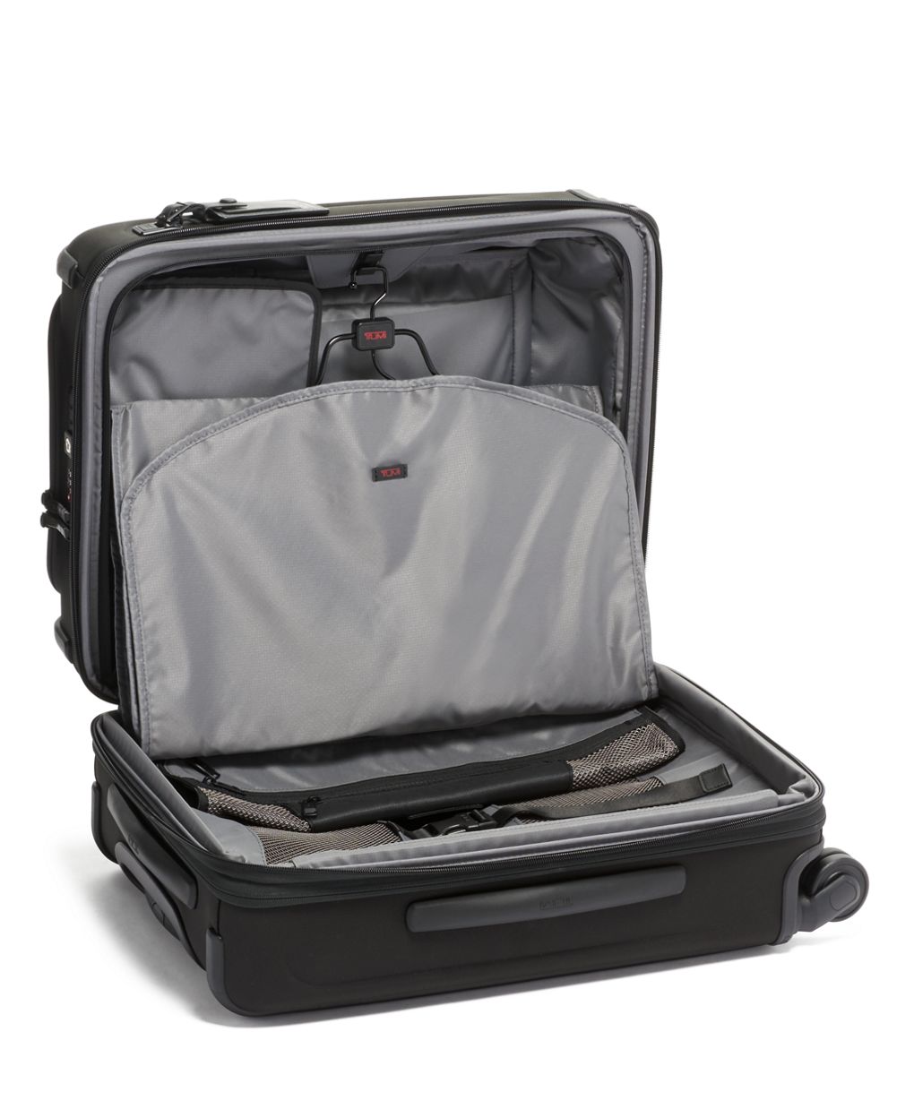 TUMI Alpha 3 Continental Dual Access Expandable Softsided Carry-On Spinner with garment sleeve