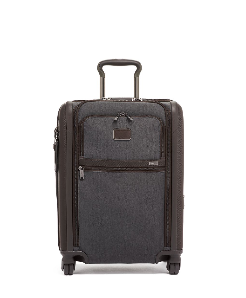 TUMI Alpha 3 Continental Dual Access Expandable Softsided Carry-On Spinner with garment sleeve Anthracite