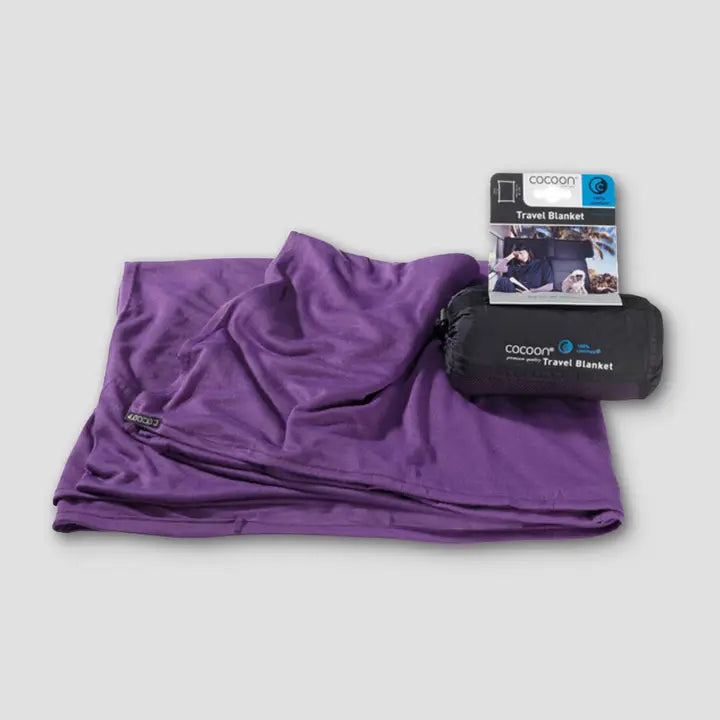 Cocoon Coolmax® Ecomade Travel Blanket Eggplant