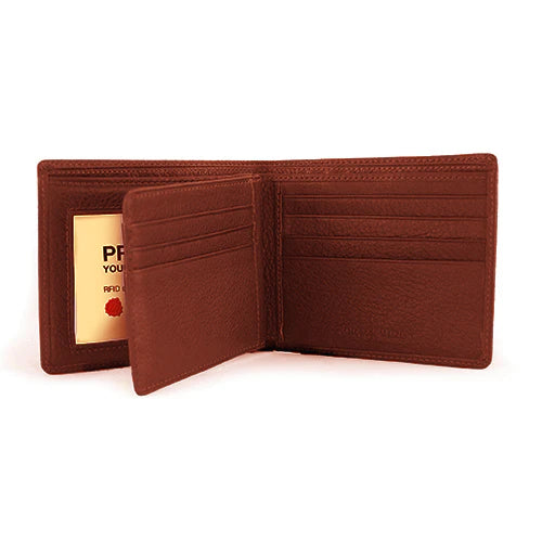 Osgoode Marley RFID Extra Page Bifold Leather Wallet- 1226 Brandy