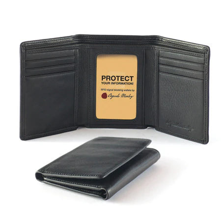 Osgoode Marley RFID Trifold Leather Wallet - 1234/1304 Black