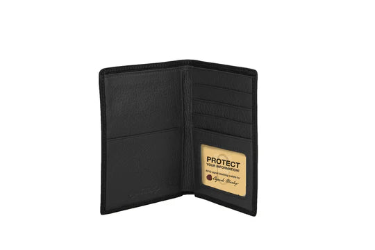 Osgoode Marley Leather RFID blocking Passport Wallet- 1245 Black