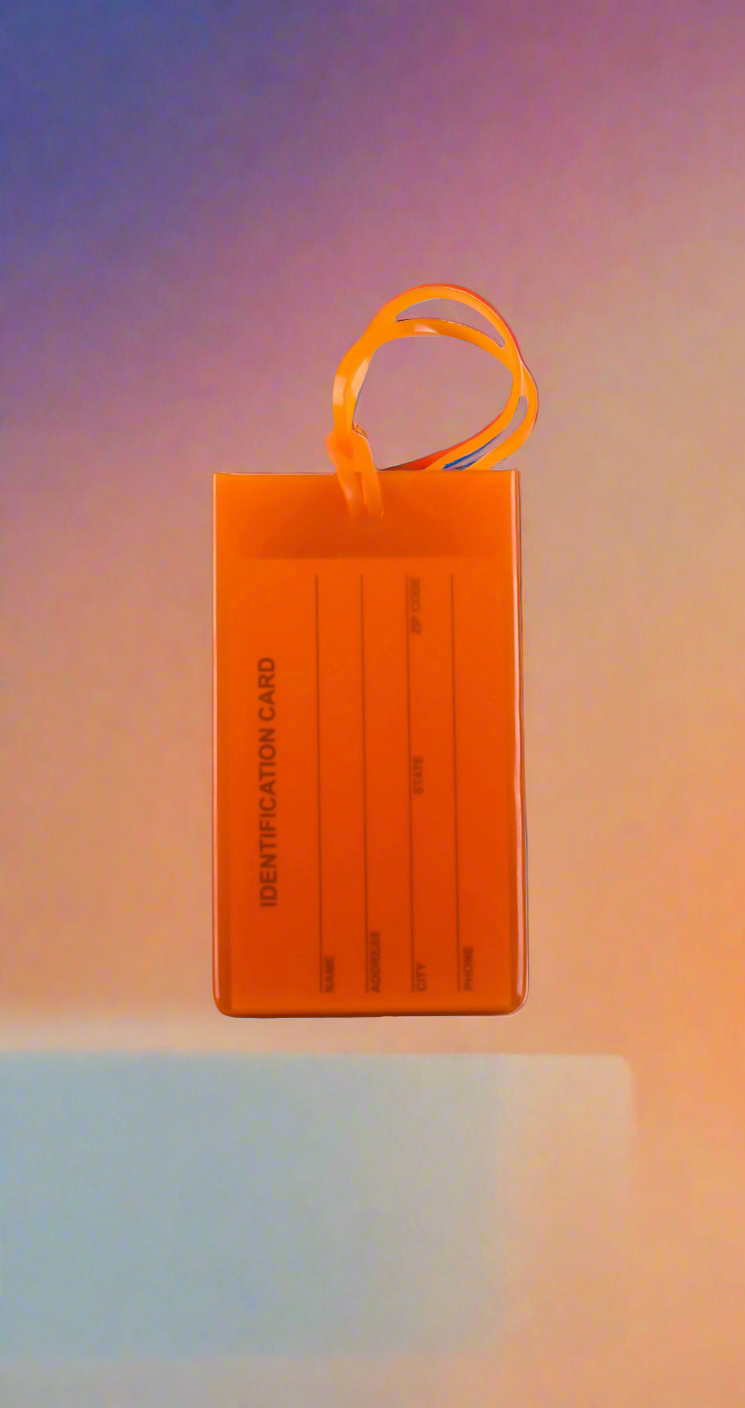 Jelly Luggage Tag Orange