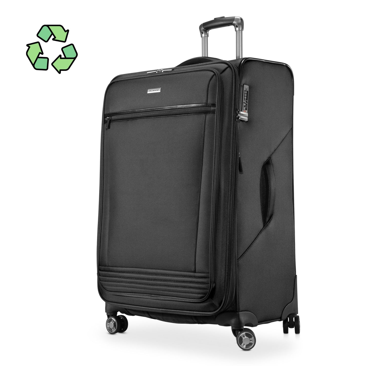 RBH Avalon Softside Large Check-In Expandable Spinner Black
