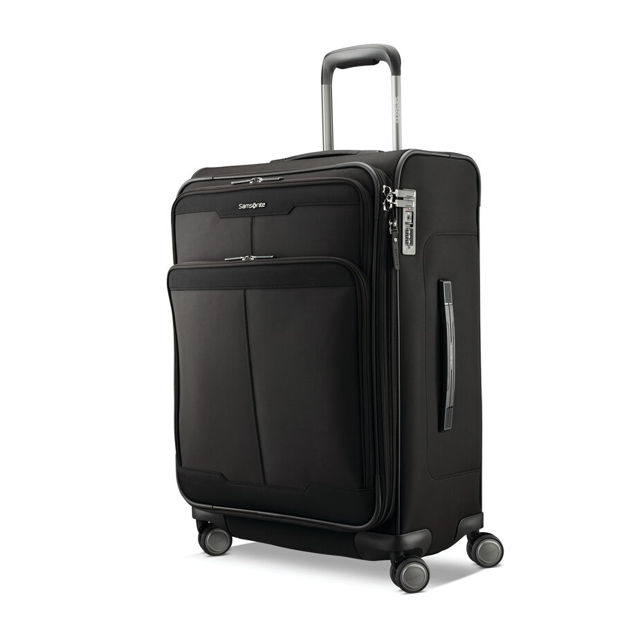Final Sale - Samsonite SILHOUETTE 17 Medium 27” Softsided SPINNER with FlexPack Packing System Black