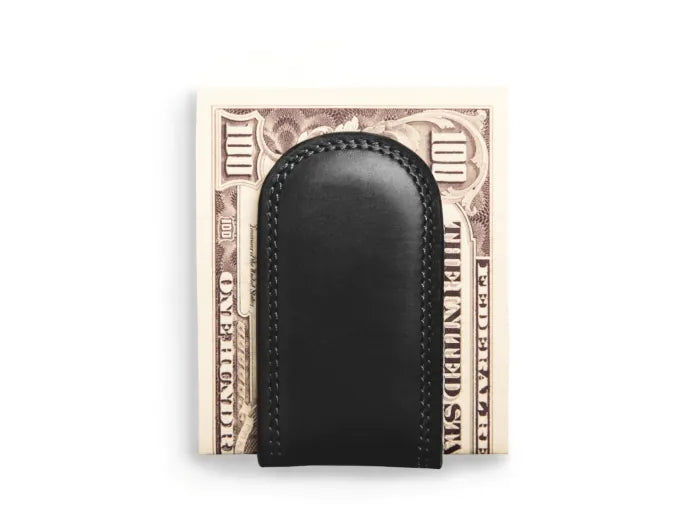 Bosca Dolce Leather Magnetic Money Clip Black