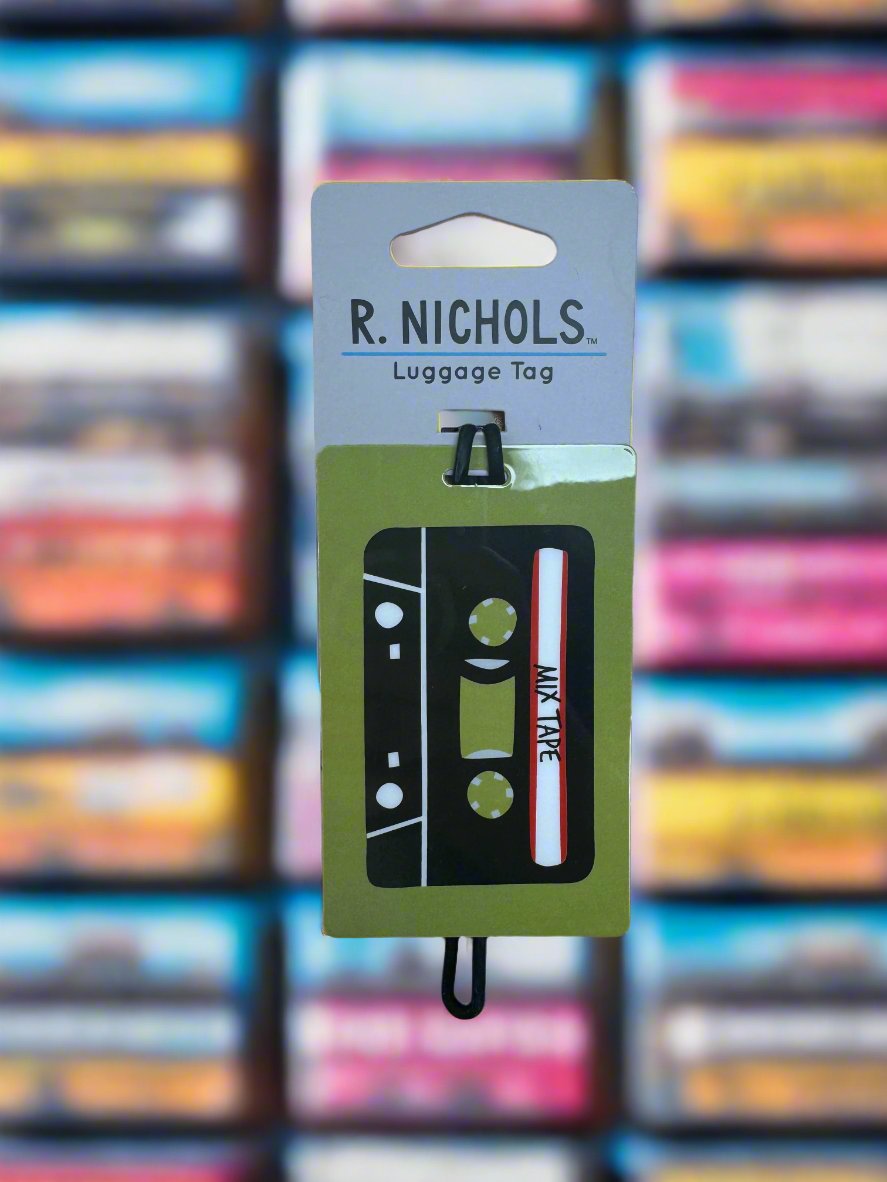 R. NICHOLS Placard Luggage Tag Mix Tape