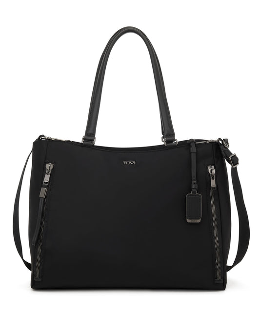 Tumi VOYAGEUR Valetta Large Tote Black Gunmetal