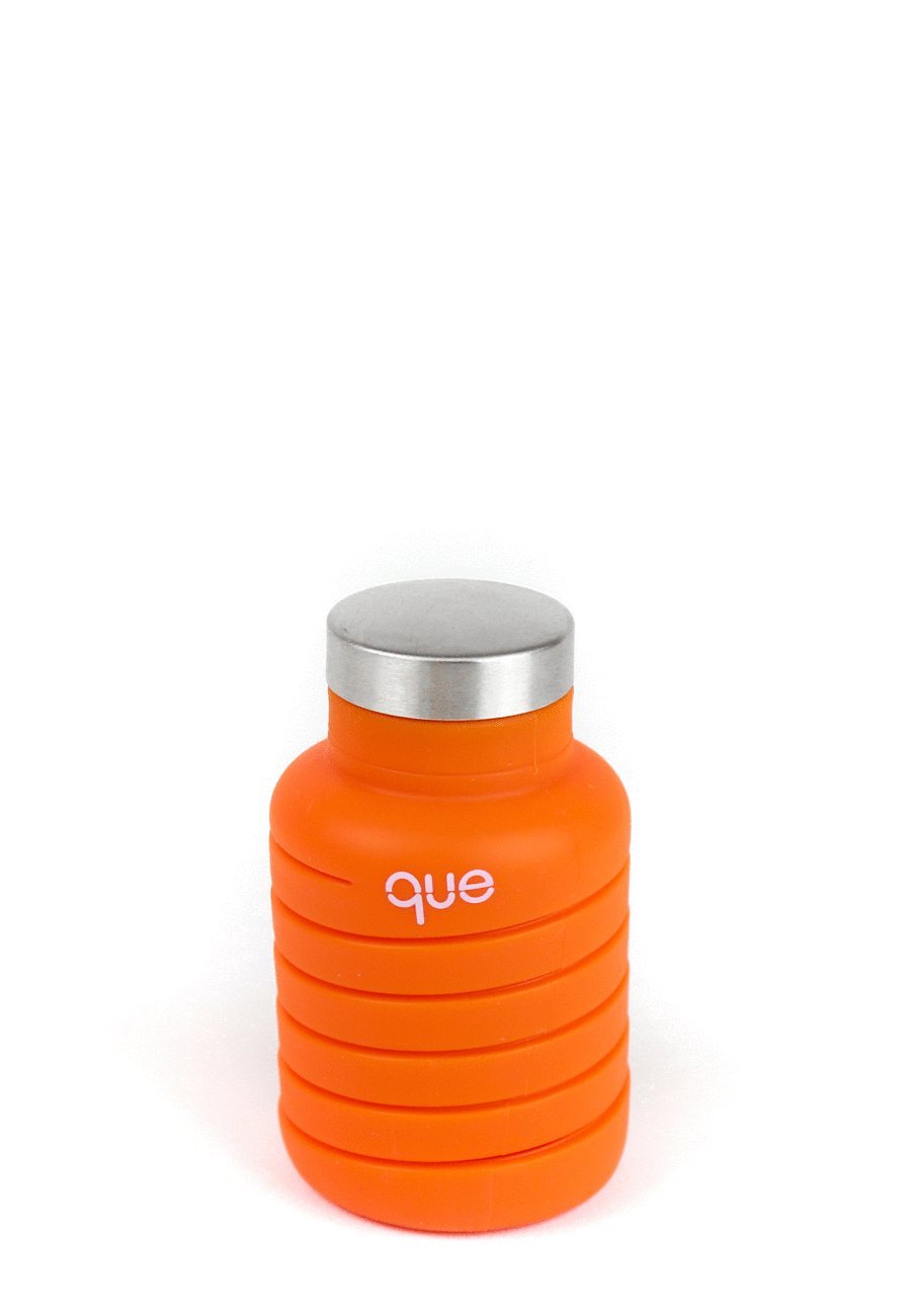 Que Bottle- 20 oz Collapsible Water Bottle Sunbeam Orange