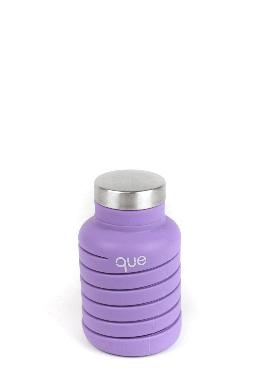 Que Bottle- 20 oz Collapsible Water Bottle Violet Purple