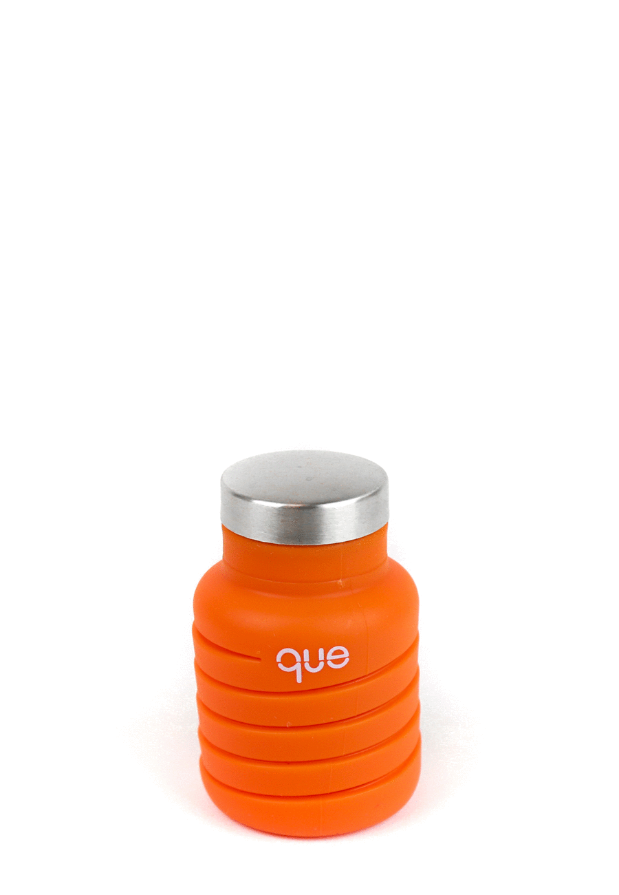 Que Bottle- 12oz Collapsible Water Bottle Sunbeam Orange