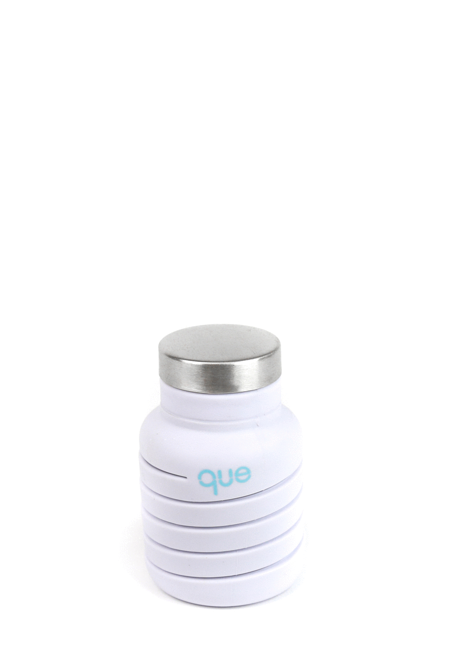 Que Bottle- 12oz Collapsible Water Bottle Glacier White
