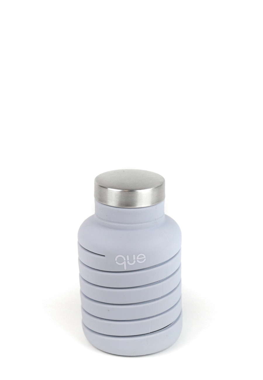 Que Bottle- 20 oz Collapsible Water Bottle Cloudy Gray