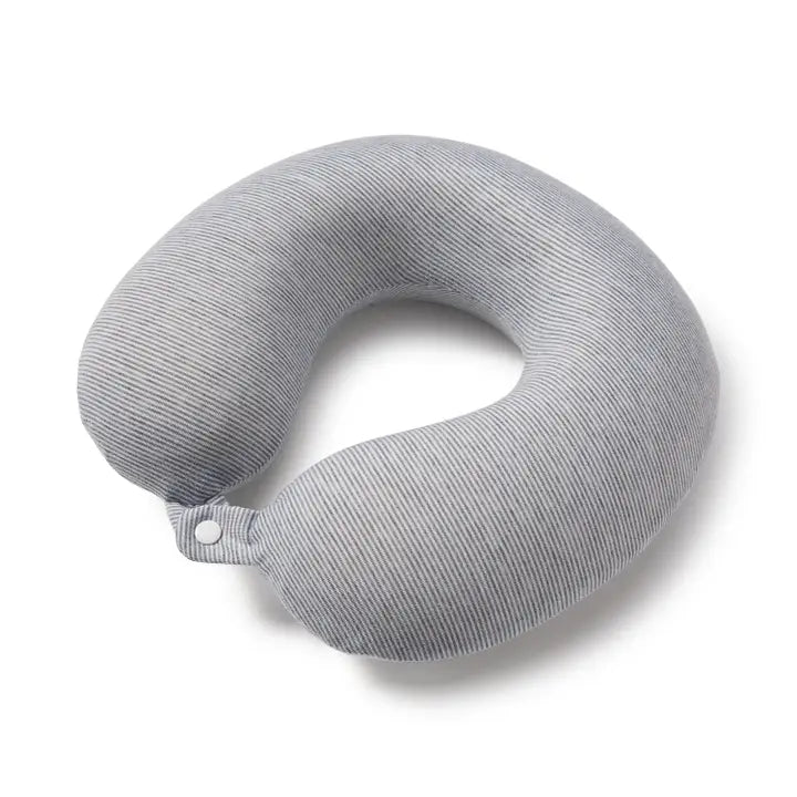 Bucky Memory Foam Neck Pillow Gray Stripe