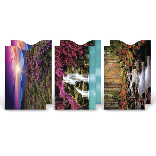 Monarque RFID Protection Card Sleeves - 6 Pack Landscapes