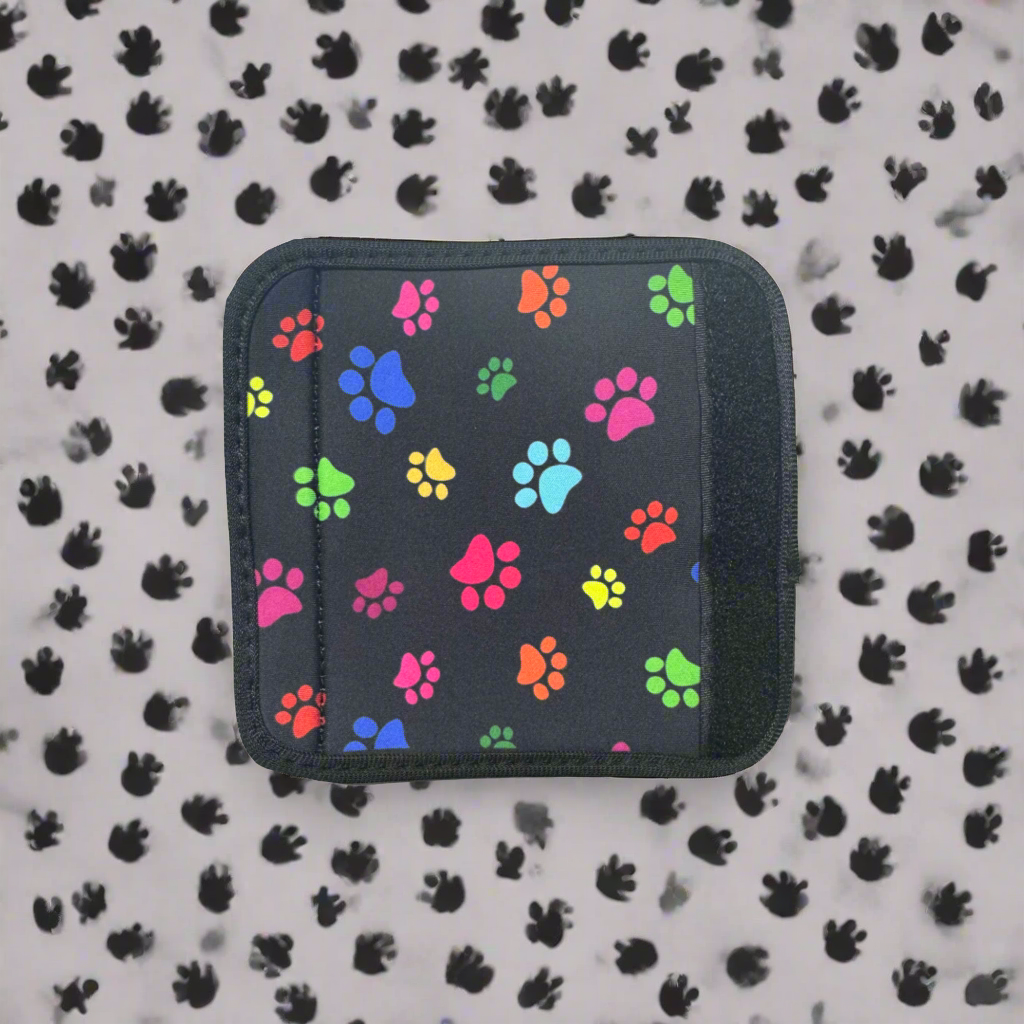 Large Luggage Handle Wrap/Identifier- 5.4 x 5.4 Paw Prints