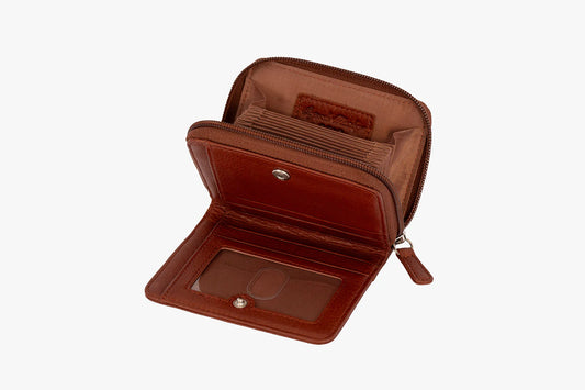 Osgoode Marley Leather RFID Accordion Card Case Wallet- 1611 Brandy