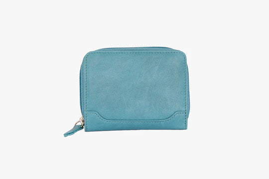 Osgoode Marley Leather RFID Accordion Card Case Wallet- 1611 Cyan