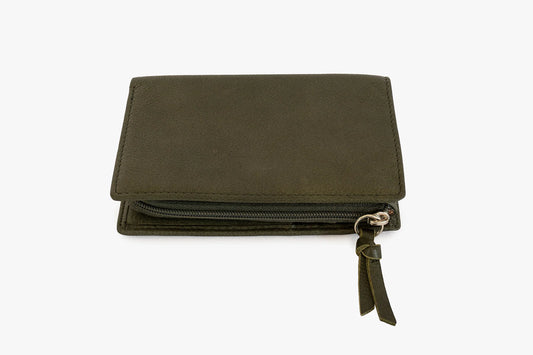 Osgoode Marley Leather RFID Double Snap 5" Wallet w/ Zip Pouch Olive
