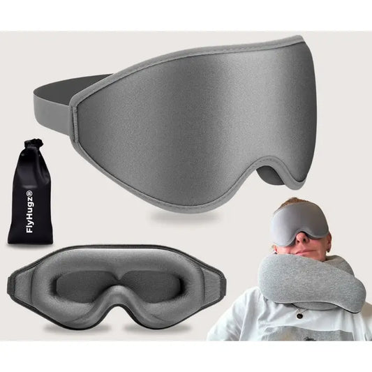 FlyHugz® Premium Sleep Mask Gray