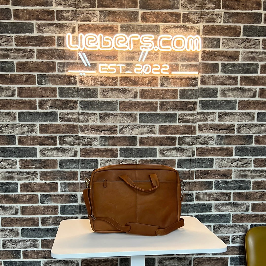 Dorado Leather Slim Single Top Zippered Briefcase (SKU 765-530)