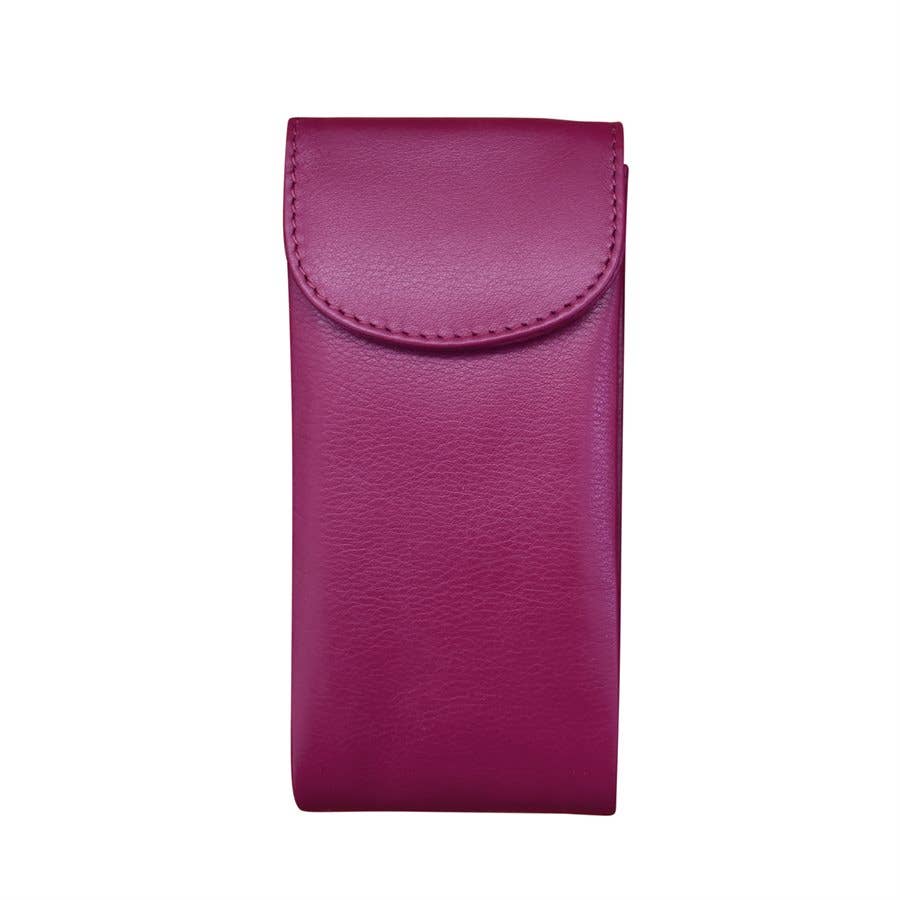 ili New York - Leather Double Eyeglass Case- 6470 Orchid