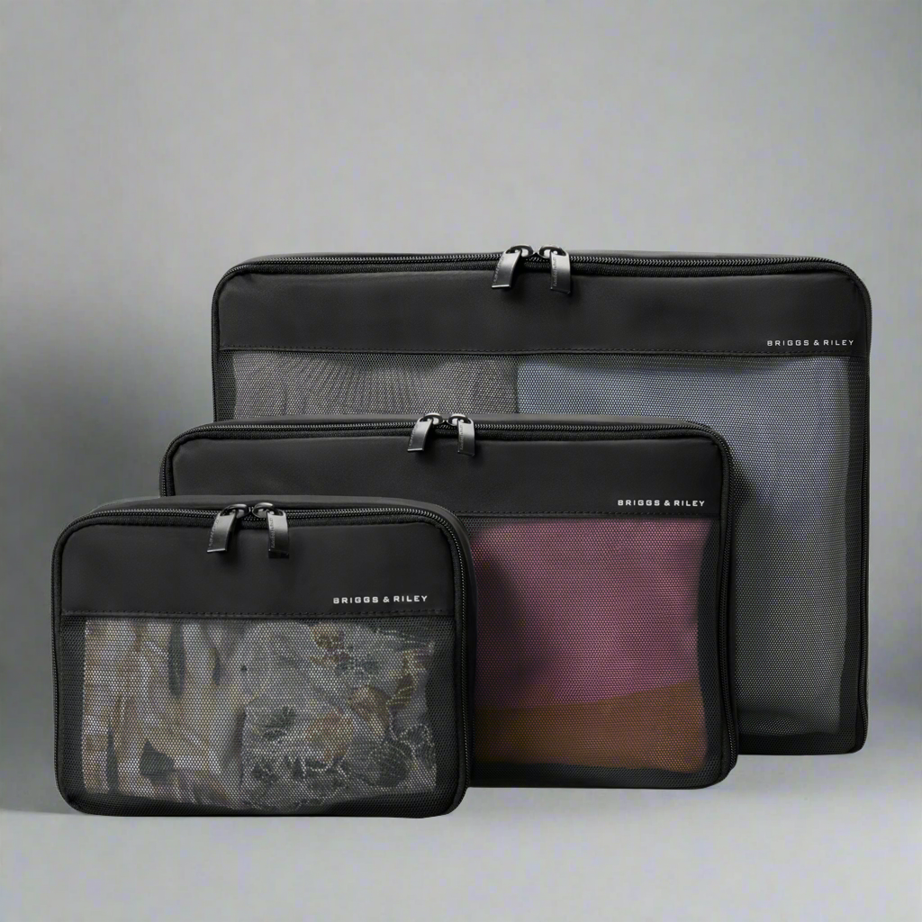 Briggs & Riley Expandable Packing Cube Set for Check-In Luggage- X112 Black