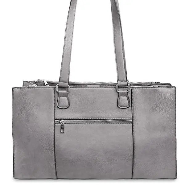 K. Carroll Vegan Leather RFID Madeline Tote Gray