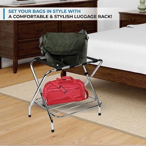 Ustech 2-Tier X-Shaped Luggage Rack - In-Store Pickup Only