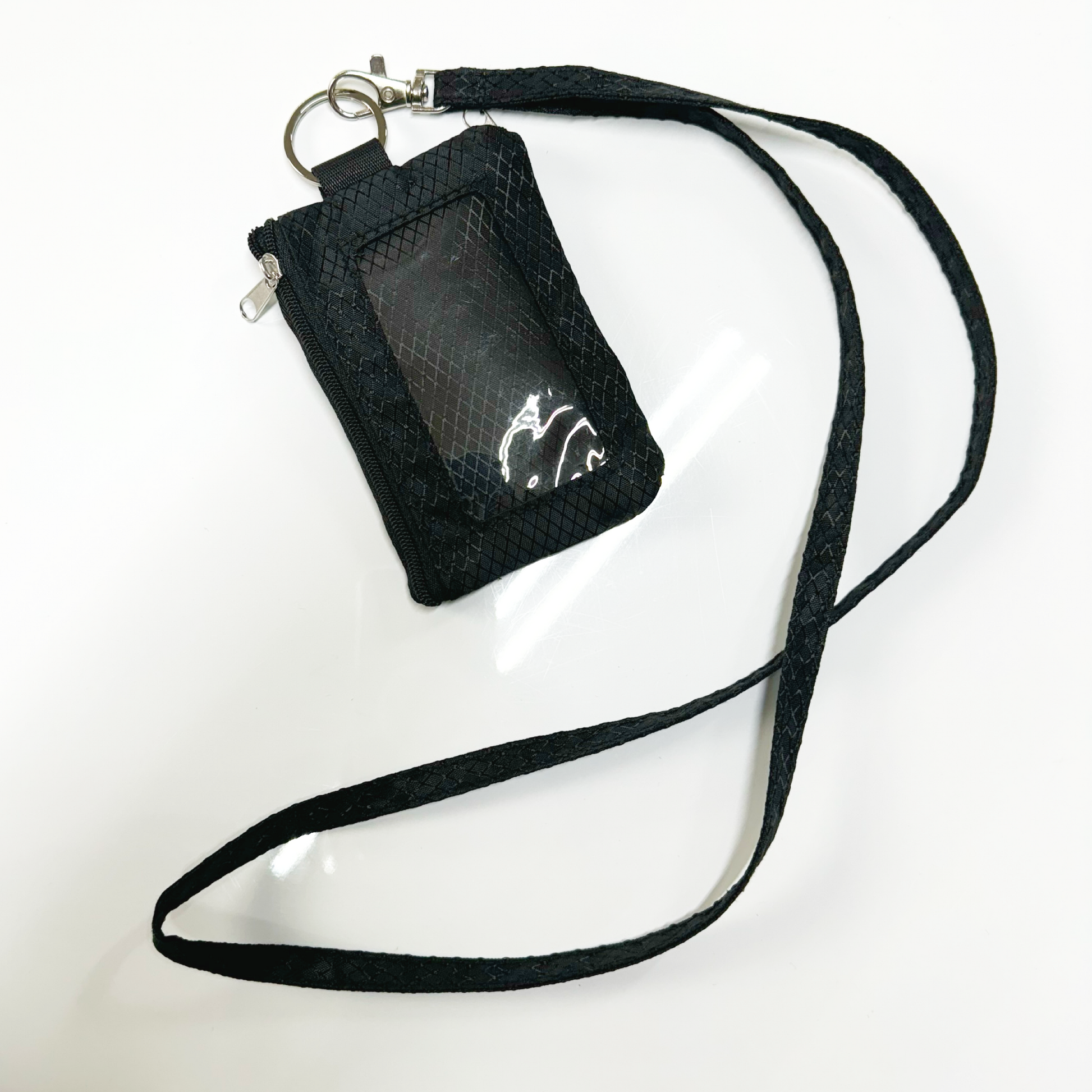Small 4x3 RFID Card & ID Zippered Wallet Lanyard