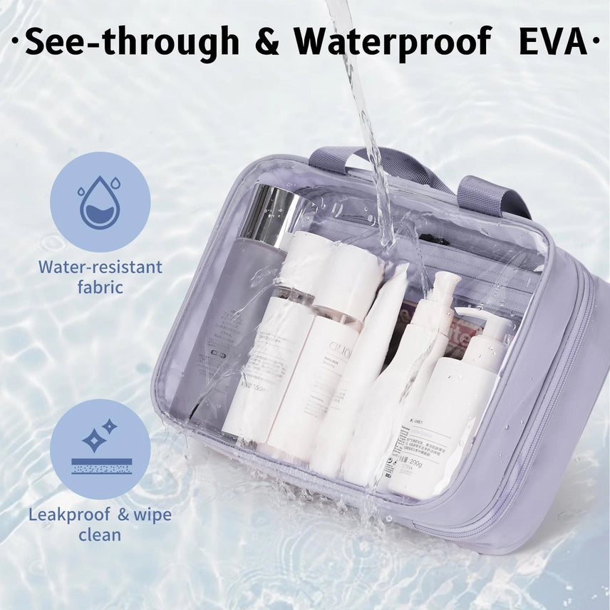 WANDF Clear Hanging Toiletry Organizer Bag