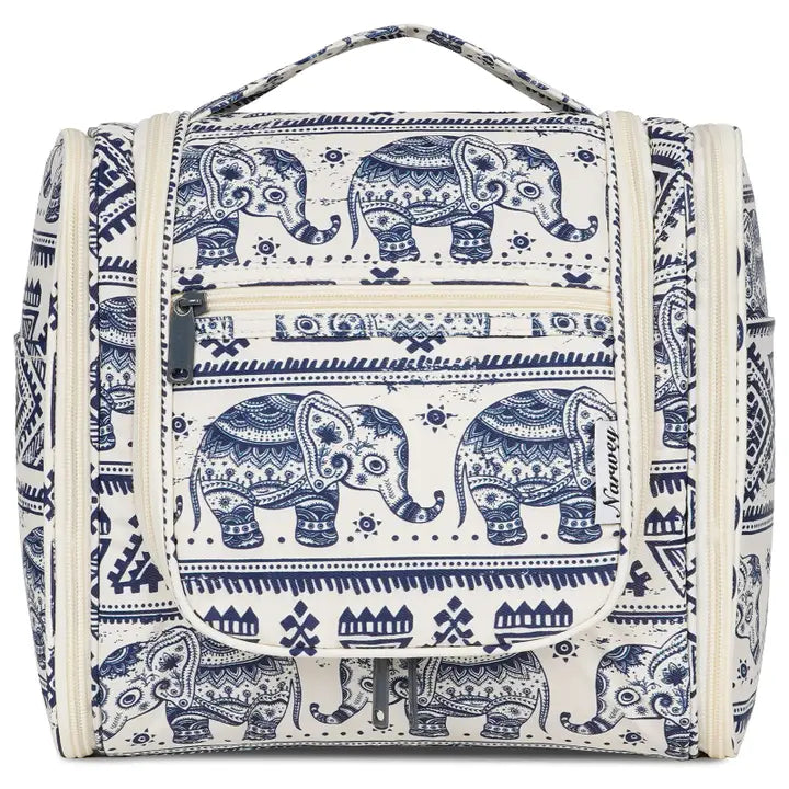 WANDF Large Hanging Toiletry Bag With Handle Elephant