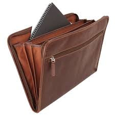 Classico Leather 3 Way Zippered Portfolio