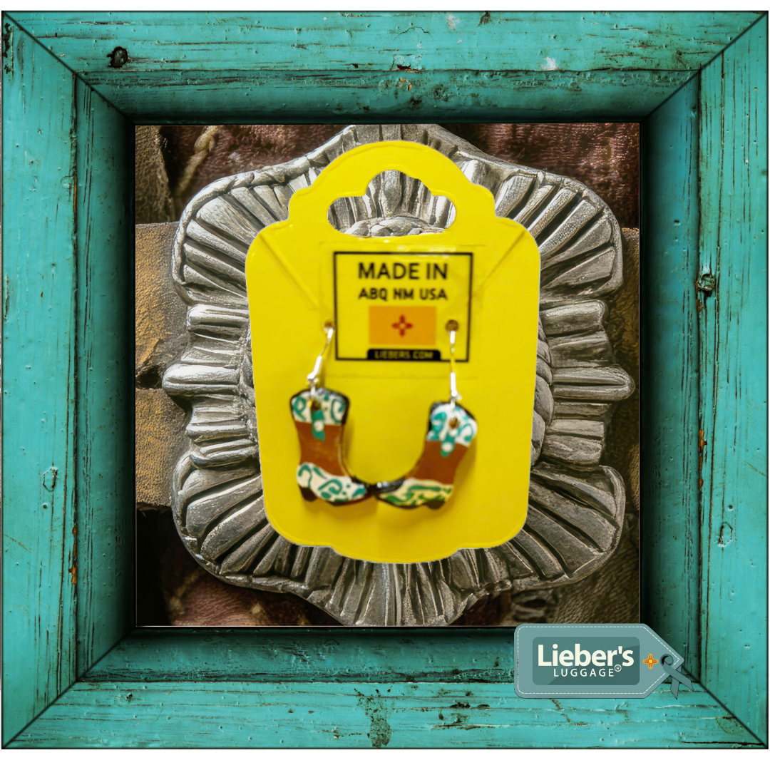 Lieber's Luggage® Lab- Earrings Handcrafted in ABQ NM Boots 3