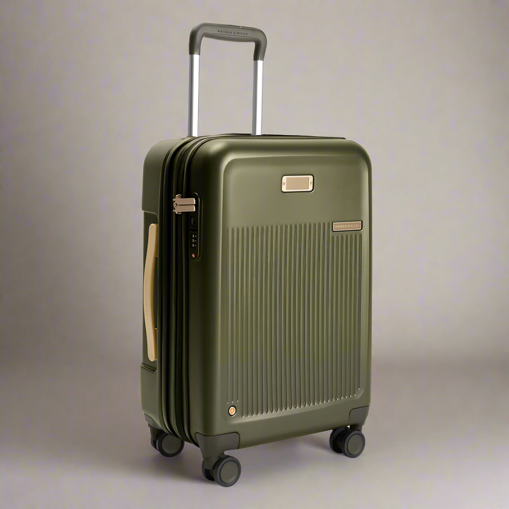 Briggs & Riley Sympatico 3.0 Essential 22" Hardside Expandable Carry-On Spinner (Free Monogram)- SU322CXSP Olive