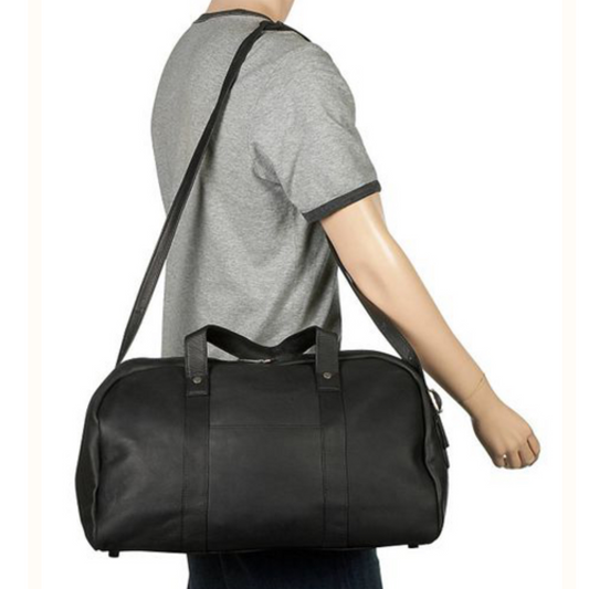 David King & Co-A Frame Leather Duffel (SKU 308B) Black