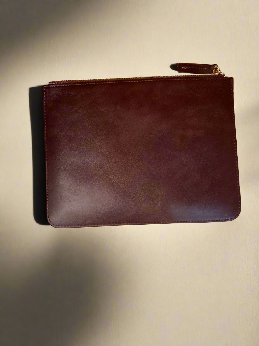 Leather Pouch Dark Brown
